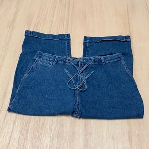 Erika  cropped jeans women 18 blue relaxed